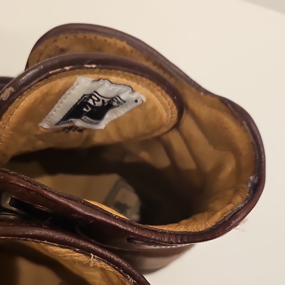 Women's Frye Dark Brown Leather Lace Up Hiking Boots Size 7B - Picture 9 of 9